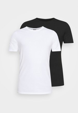 Only & Sons, ONSBASIC LIFE SLIM O-NECK 2 PACK - Camiseta básica - black/white