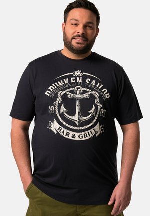 Men Plus HALBARM - Print T-shirt - navy blue