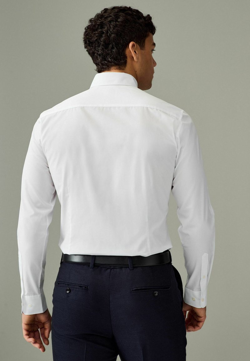 Next Camisa white button down collar/blanco