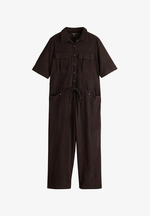Next, PETITE FIT - SHORT SLEEVE UTILITY CORD JUMPSUIT - Buksedragter - brown