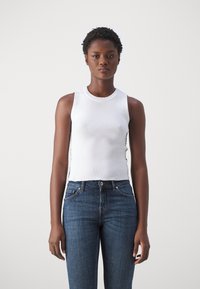 DKNY SIDE LOGO TANK CREW NECK - Topper - white