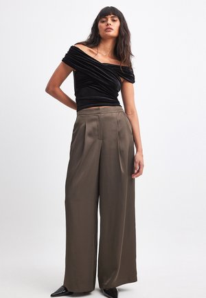 Auduma bikses - dark taupe