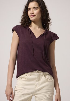 Street One Studio, DROPPED SHOULDER SHIRT MIT SPLIT NECK - T-shirt imprimé - very berry