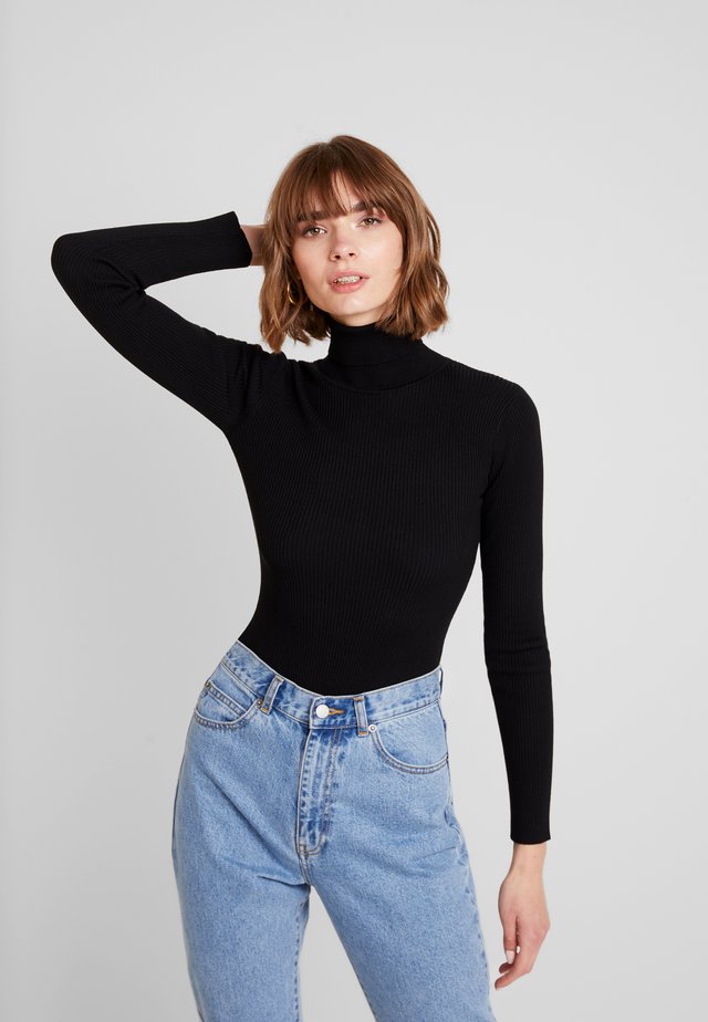 ROLL NECK  - Strickpullover - black