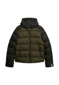 Superdry PUFFER - Winter jacket - black colourblock