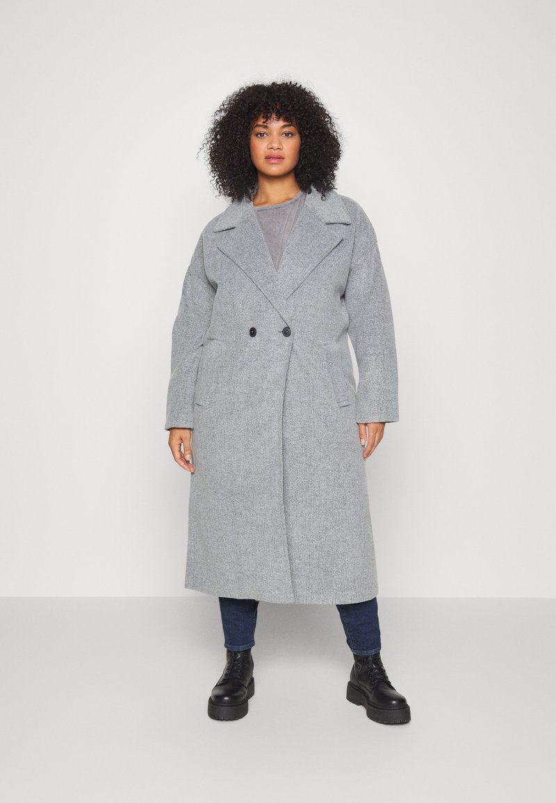 Vero Moda Curve VMSPENCER LONG COAT CURVE Classic coat light grey