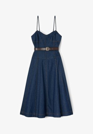 Motivi, VESTITO MIDI CON SCOLLATURA A CUORE - Jeanskleid - blu