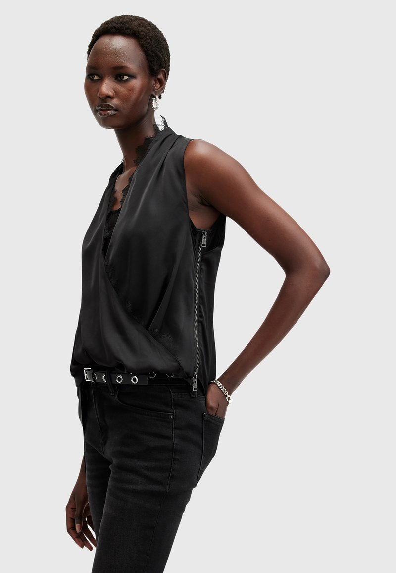 AllSaints ABI - Blouse - black - Zalando.co.uk