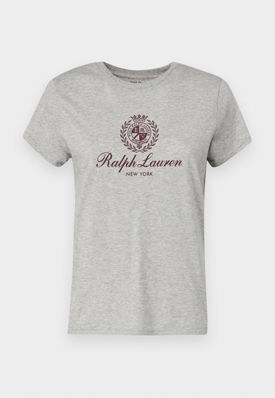 Polo Ralph Lauren HOTEL SHORT SLEEVE - T-shirt estampada - andover heather/wine