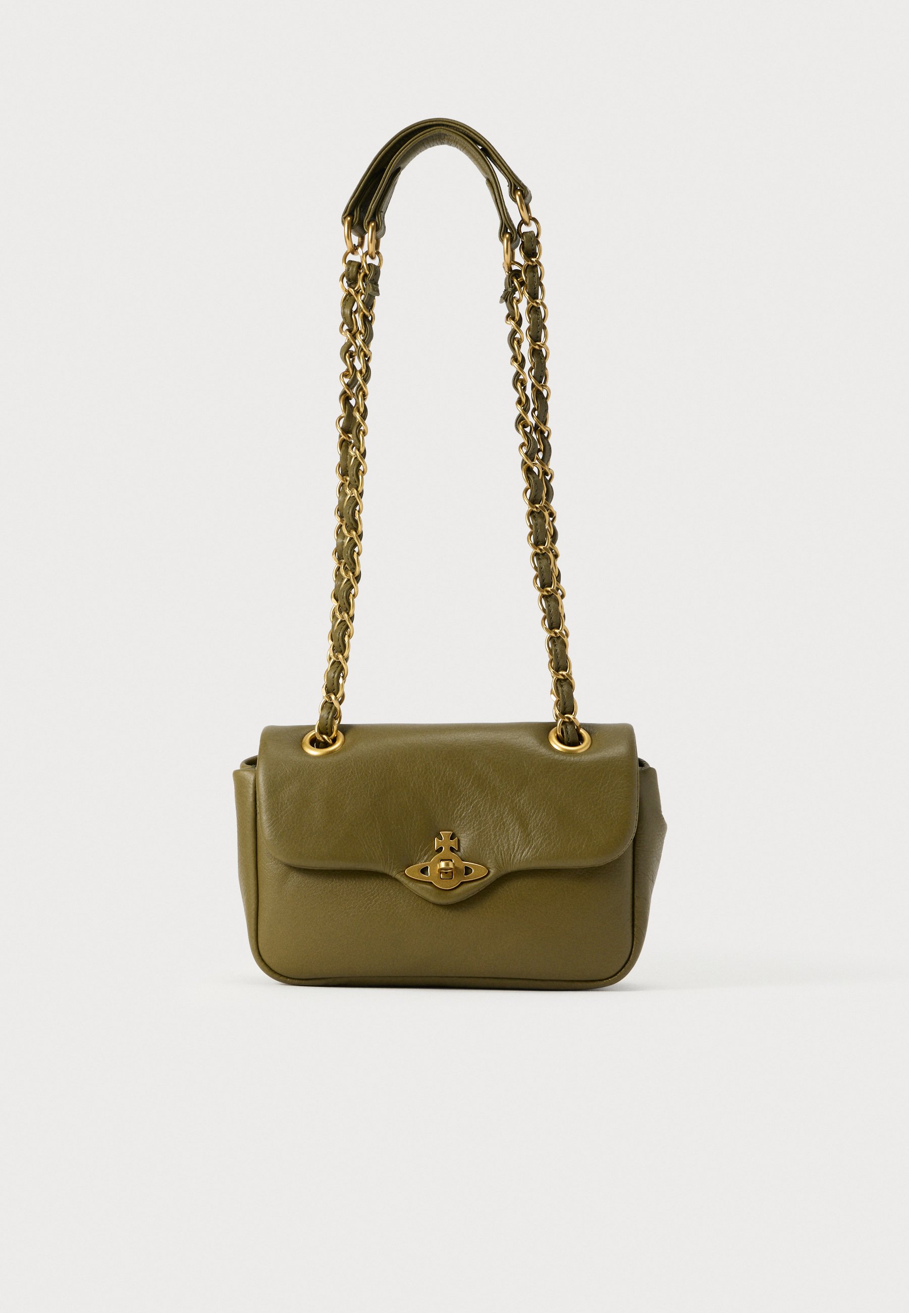 Vivienne Westwood ANITA CHAIN SHOULDER BAG - Handbag - khaki 