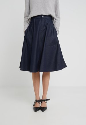 Jupe trapèze - rinsed denim