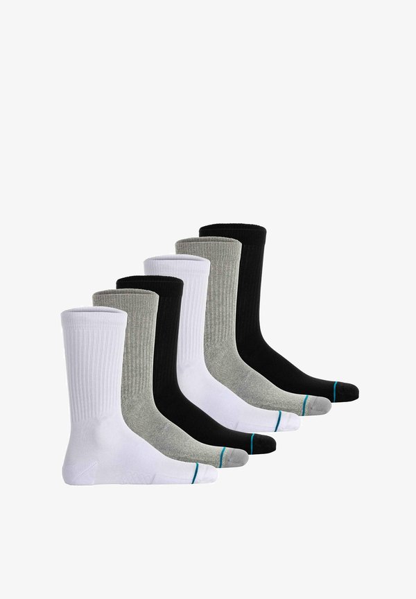 UNISEX 6ER PACK - ICON LOGO BASIC CREW ICON - Socks - schwarz grau weiß