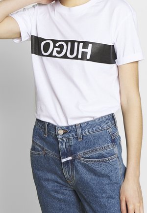 T-shirt med print - black