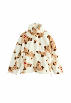 BORG HALF ZIP - Felpa in pile - cream bear