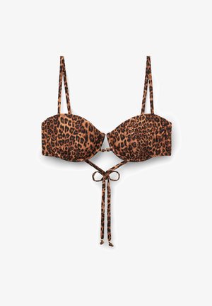Calzedonia, WILD ANIMALIER BALCONETTE - Bikinitop - brown