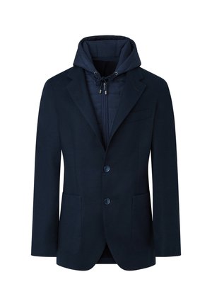 Hackett London TXTURE W HOOD - Blazer - navy