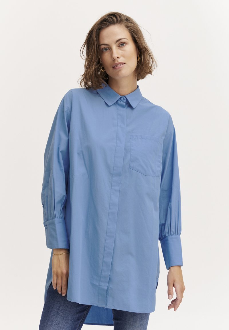 Fransa FRHALLIE - Gombos blúz - silver lake blue