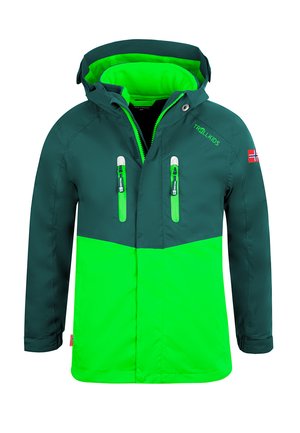 TROLLKIDS, KIDS BRYGGEN 3IN1 JACKET - Outdoorjacke - dark green bright green