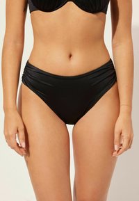 Calzedonia SHINY SATIN - Bikini-Hose - schwarz shiny satin black