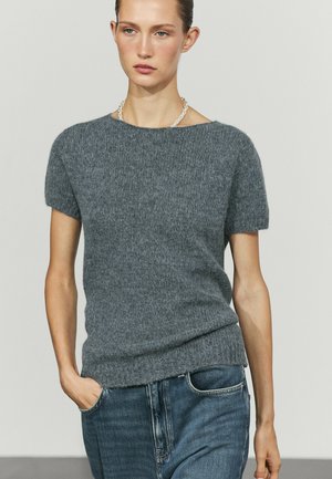 Massimo Dutti, T-shirts basic - blue-grey
