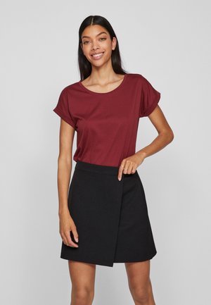 VILA VIDREAMERS NEW NOOS - Lihtne T-särk - cabernet