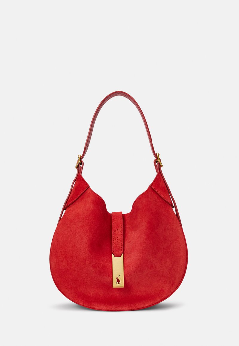 Polo Ralph Lauren POLO ID SUEDE SMALL SHOULDER BAG - Rokassoma - geranium red