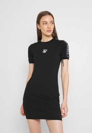 TAPE BODYCON DRESS - Žerzejové šaty - black