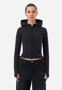 Pegador SALLY HOODED ZIP LONGSLEEVE - Majica s kapuljačom i patentnim zatvaračem - black