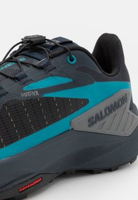 Salomon GENESIS - Scarpe da trail running - carbon/tahitian tide/quiet shade