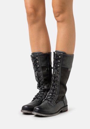 Lace-up boots - schwarz