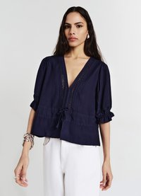 Calliope RICAMO A JOUR - Blouse - blu