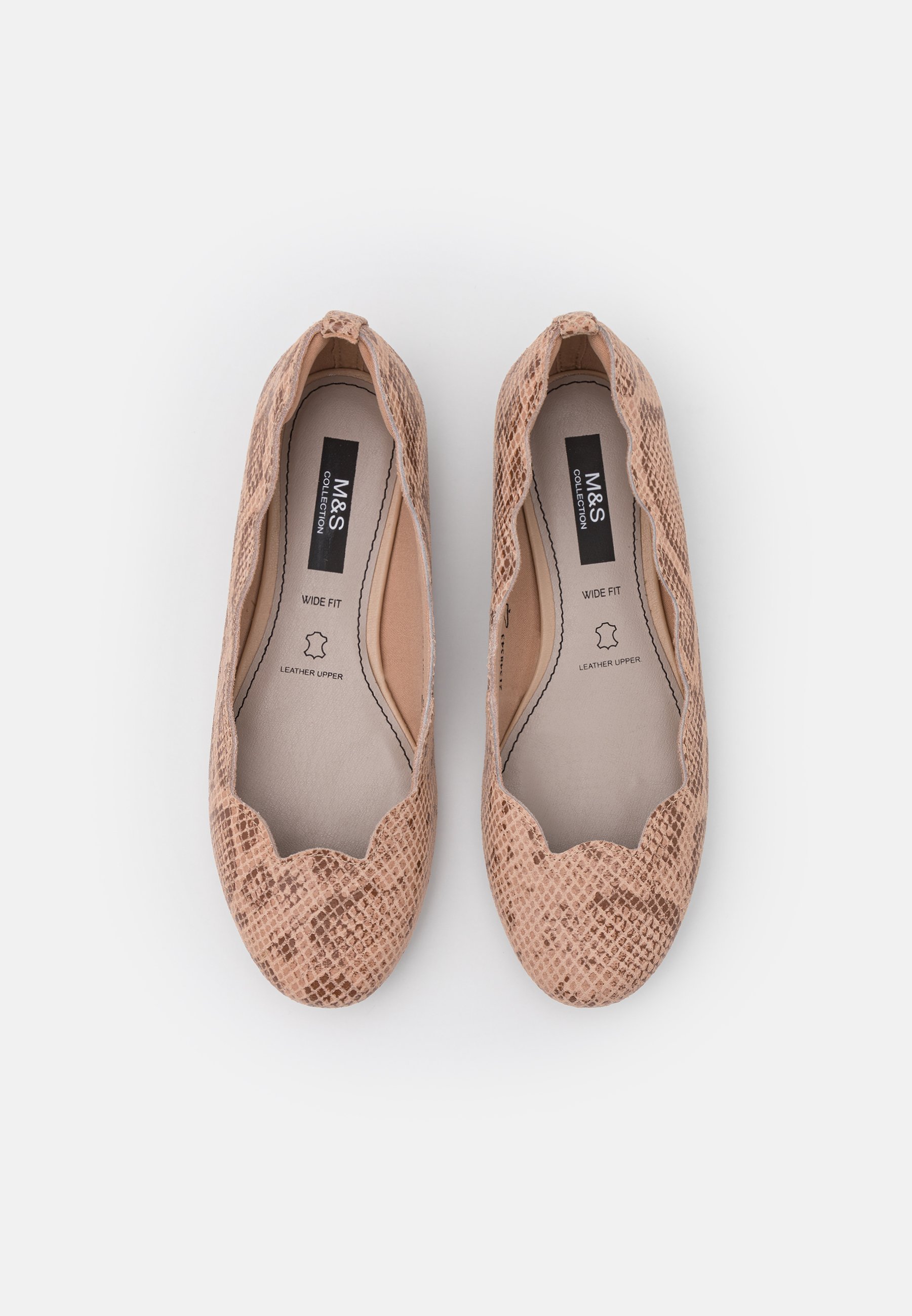 soft leather ballet pumps wide fit