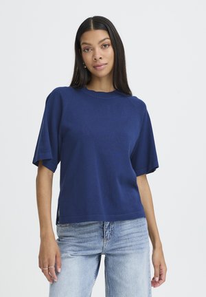 BYMMORLA - Nyomott mintás póló - medieval blue