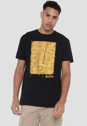 Cotton Soul, HARRY POTTER MARAUDERS MAP INTERIOR - Print T-shirt - black