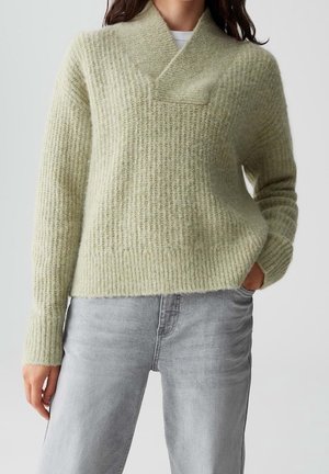 Strickpullover - light green