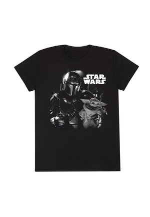 STAR WARS MANDALORIAN BW PHOTO - Print T-shirt - black