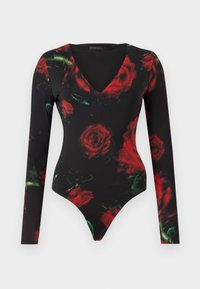 BIANCA - Top s dlouhým rukávem - light red/black