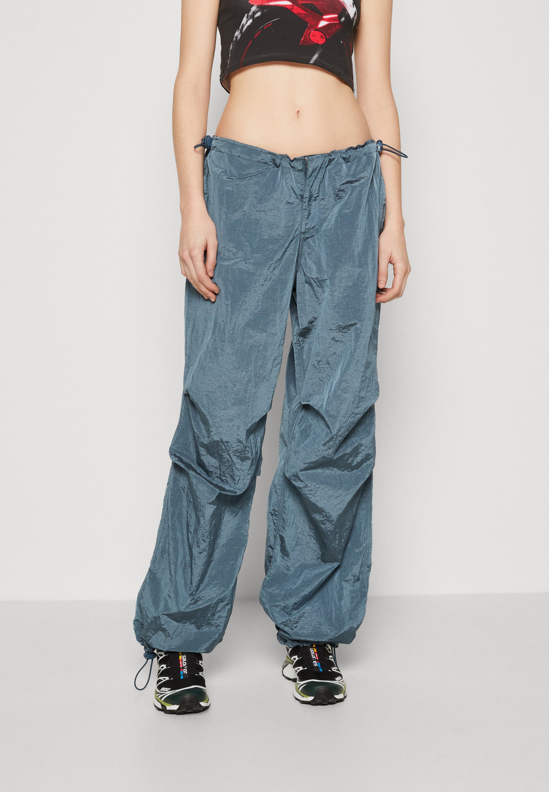 blue baggy tech pants