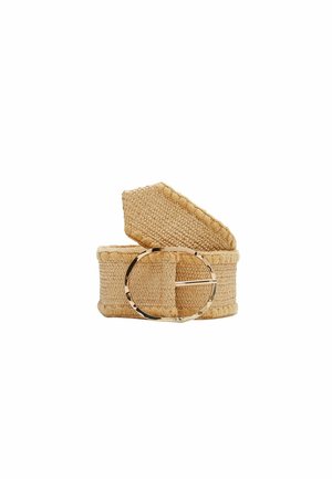 WITH TOPSTITCHING  - Fletbælter - mottled beige