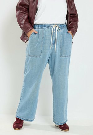 Yours Clothing, PLUS SIZE WIDE LEG TROUSERS - Wide Leg - Light Blue