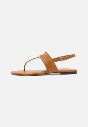 Tory Burch ELEANOR - T-rihmaga sandaalid - caramel corn/gold
