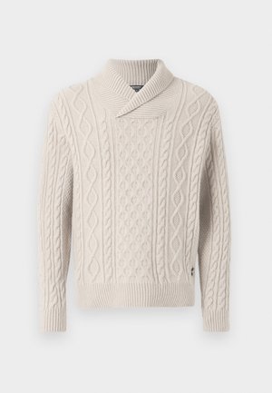 SHAWL COLLAR TELEMARK SWEATER - Neule - beige