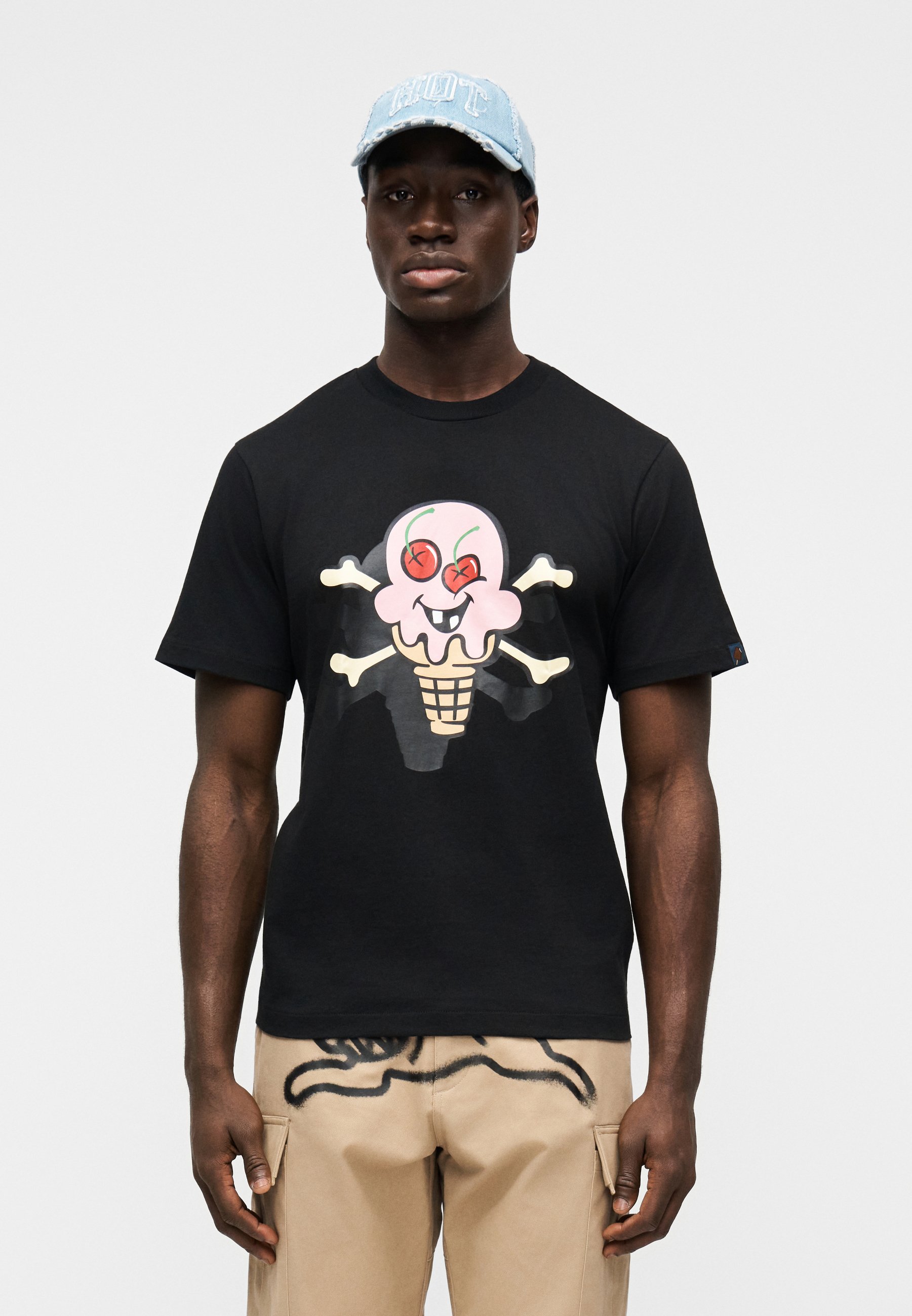 Icecream CONES BONES - Print T-shirt - black - Zalando.co.uk