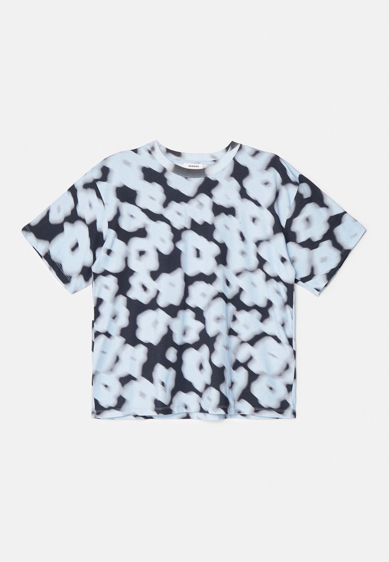 sandro T-shirt print blauw sandro T-shirt print blauw