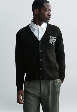 FOX HEAD - Kardigán - black/medium grey melange