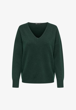 ONLY, ONLRICA LIFE L/S V-NECK PULLO KNT NOOS - Pullover - scarab