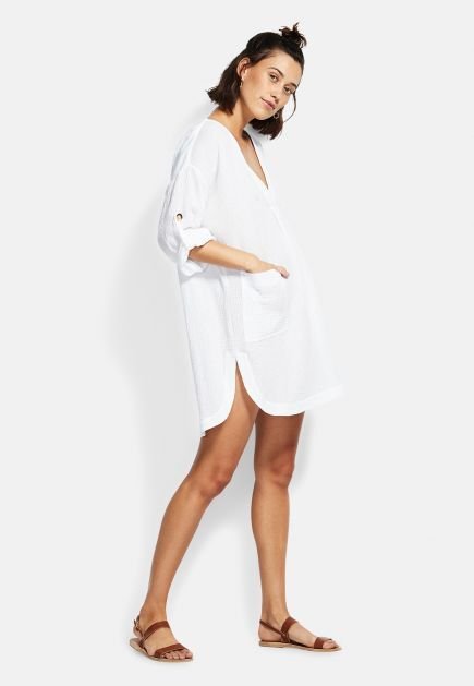 knee length dresses for ladies Seafolly | Ahoy Tiered Maxi Dress – main image 1