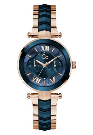 GC ILLUSION - Chronograph watch - blue/rose gold coloured