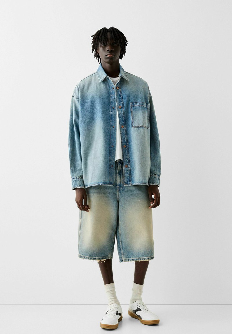 Bershka Spijkerjas blauwgrijs