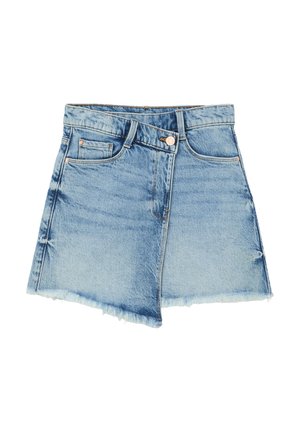 MIT AUSGEFRANSTEM SAUM - A-Linien-Rock - blau